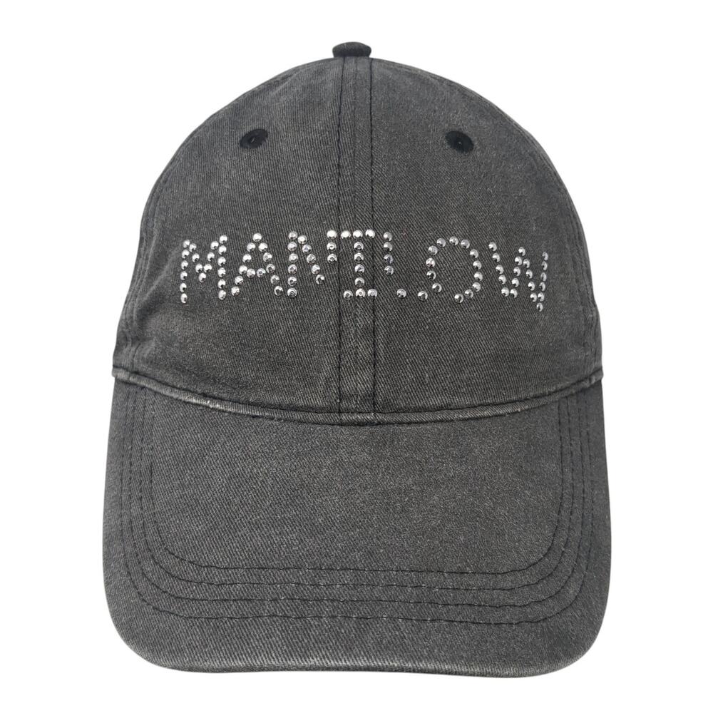 Manilow Rhinestone Slideback Hat Gray One Size Adjustable Authentic Pigment